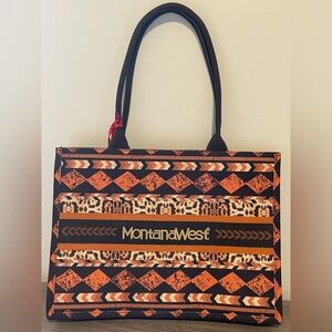 Montana West Orange and Brown Tote Bag NWT
